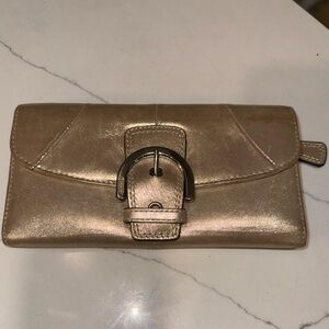 Coach gold wallet